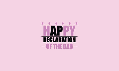 Sleek and Sophisticated Stylish Text Design for the Declaration of the Bab - obrazy, fototapety, plakaty