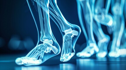 Detailed 3D Rendering of Persons Legs and Feet