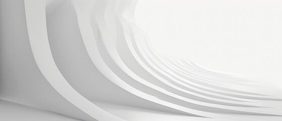 Modern White Abstract Curves Design Background