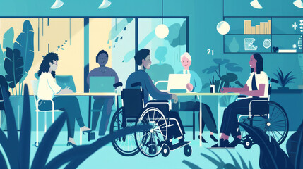 Inclusive Office Environment Illustration