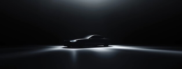 Mysterious New Car Model Unveiling in Darkness