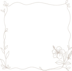 シンプルな植物のフレーム