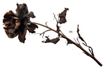 PNG  Flower with brunt plant petal white background.