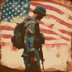 veterans day cards - obrazy, fototapety, plakaty