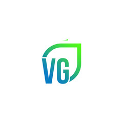 Letter VG logo grows, develops, natural, organic, simple, financial logo.