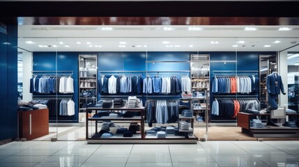 clothes store in department store modern, clean 