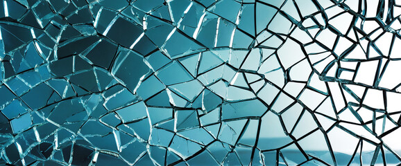 Background and texture of a broken mirror.