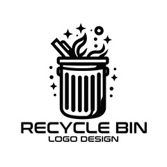 Recycle Bin Vector Logo Design