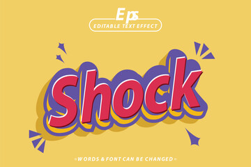 Shock editable text effect template