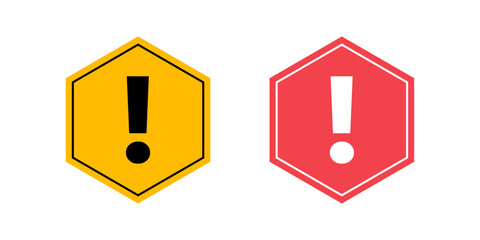 Caution exclamation mark sign icon design