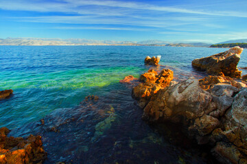 Kassiopi resort, Corfu (Kerkyra) island, Ionian sea, Greece, Europe, popular place for tourism	