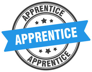 Obraz premium apprentice stamp. apprentice label on transparent background. round sign