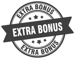 Obraz premium extra bonus stamp. extra bonus label on transparent background. round sign