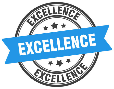excellence stamp. excellence label on transparent background. round sign