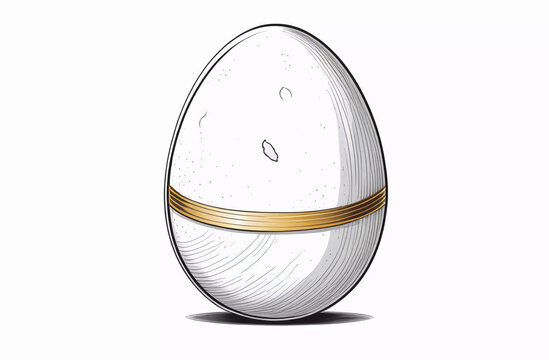 recommend clip art: White Easter egg outline . Generative AI