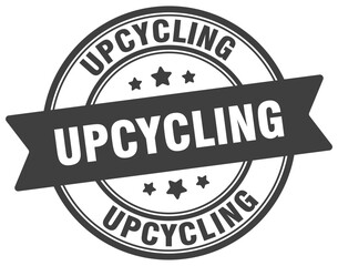 upcycling stamp. upcycling label on transparent background. round sign