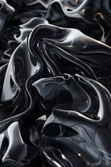 Swirling Obsidian Embrace An Intricately Woven Deception in Cinematic Monochrome - obrazy, fototapety, plakaty