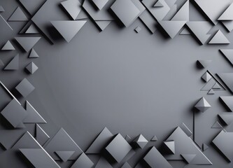 Abstract Geometrical Grey Background Frame