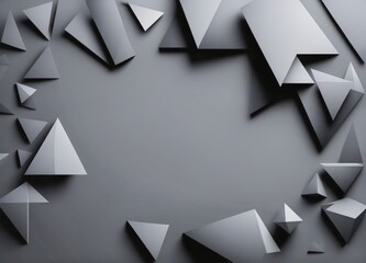 Abstract Geometrical Grey Background Frame