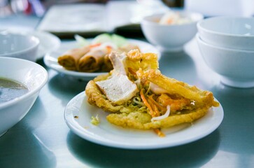Closeup view of a delicious dish on a plate