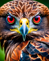 bright owl close view Detailed AI Generated