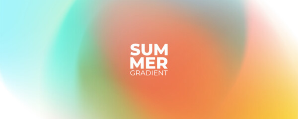 Summertime blurred background. Summer theme soft colored gradients for creative seasonal graphic design. Vector illustration.	