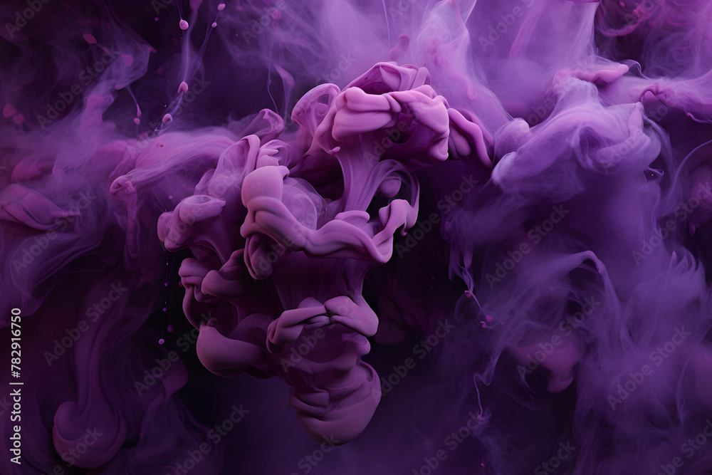 Sticker AI generated illustration of purple smoke