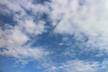 blue sky with beautiful natural white clouds