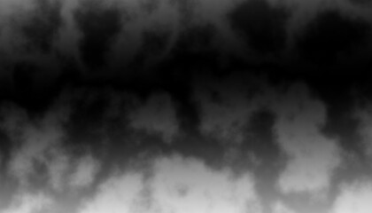 Black smoke steam isolated transparent background. Fog and mist effect for text or space. Overlay with transparent background