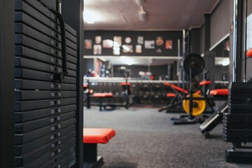Interior of a fitness club
