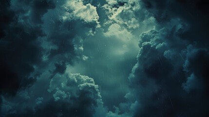 night sky clouds in a starting rain 