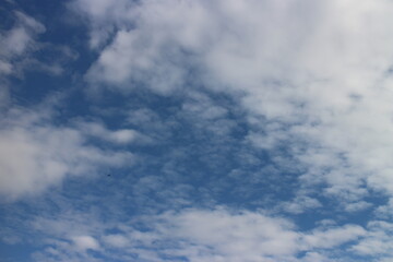 blue sky with beautiful natural white clouds