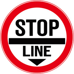 traffic sign that means : stop line here