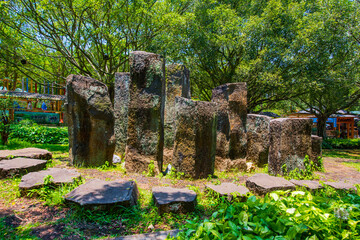 Stone tools in Leiqiong Global Geopark, Nanhaikou, China