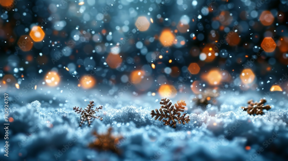 Poster christmas falling snow modern isolated on dark background. snowflake transparent decoration effect. 