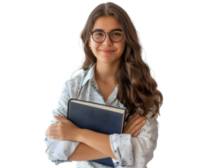 Female teacher with book, Back to School and Happy Teachers Day concept
