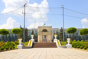 Triumphal arch in Kishinev, Moldova