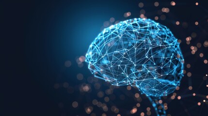 Blue and Black Human Brain Illustration