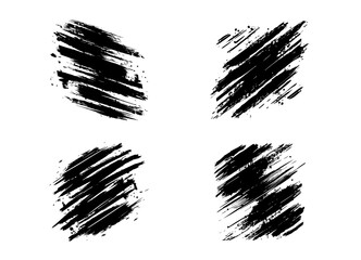 Vector brush, Marker black line. Abstract shape.