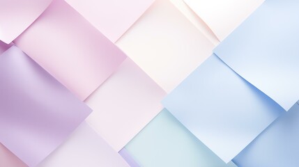 Obraz premium Pastel background, pink, blue and white paper, futuristic pink color shiny curve striped