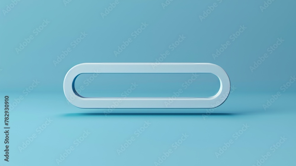 Poster blank search bar on pastel blue background. web search concept. 3d rendering