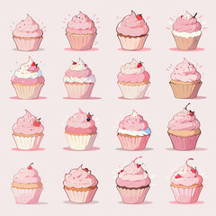 Rosy Dessert Designs with Pink Cupcakes