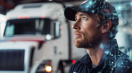 Determined American Truck Driver, Future of Tech-Driven Transport