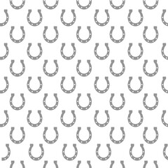 Horseshoes seamless pattern isolated on white background