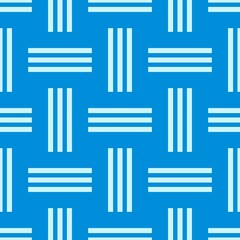 Seamless pattern indigo blue grid lines squares