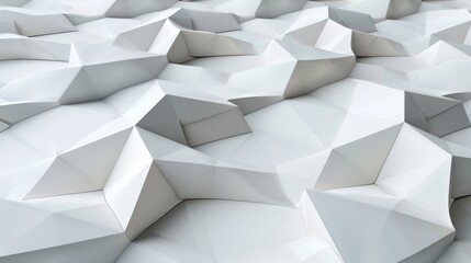 Abstract Geometric White 3D Polygonal Background