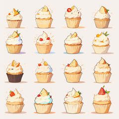Cheese Cupcake Masterpieces Vector Collection