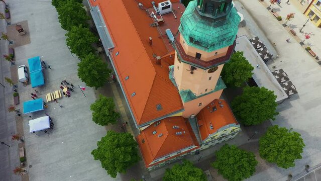 Market Square Olawa Ratusz Rynek Aerial View Poland