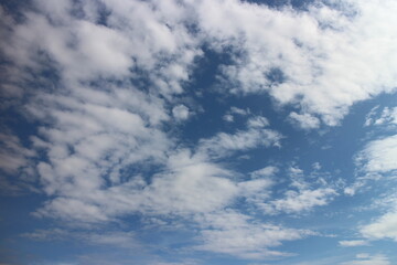 blue sky with beautiful natural white clouds