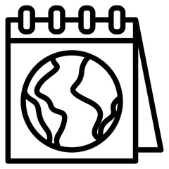 Earth day calendar icon, Earth Day related vector